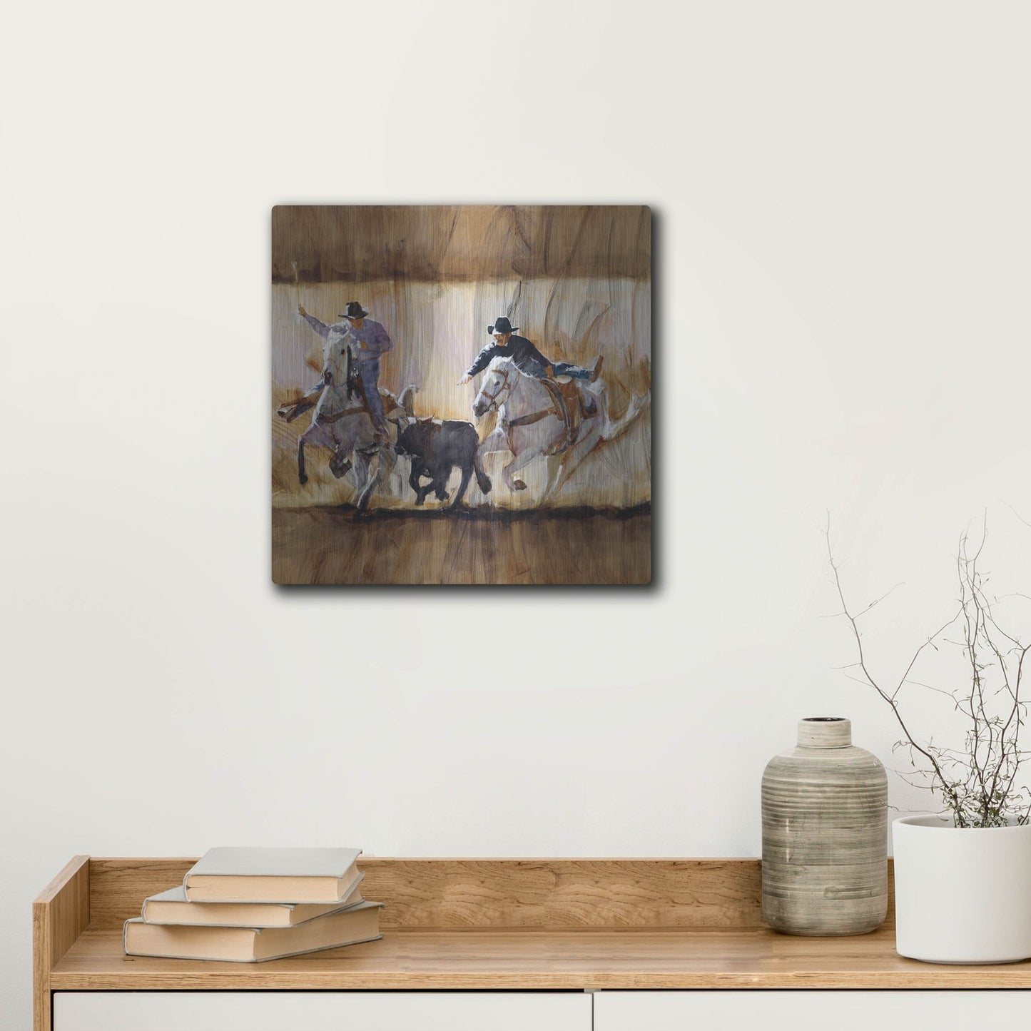 Luxe Metal Art 'Team Work' by J. E. Knauf, Metal Wall Art,12x12