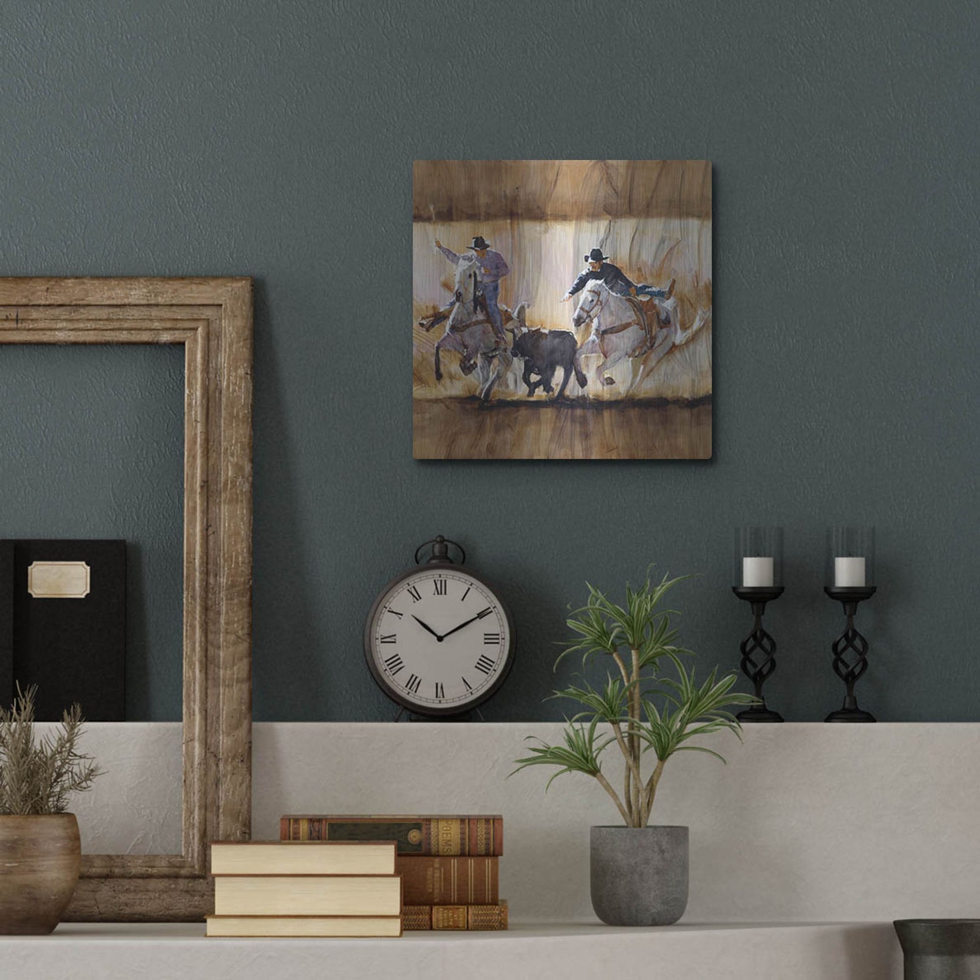 Luxe Metal Art 'Team Work' by J. E. Knauf, Metal Wall Art,12x12