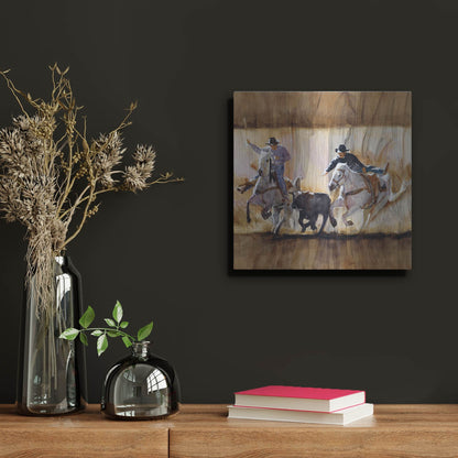 Luxe Metal Art 'Team Work' by J. E. Knauf, Metal Wall Art,12x12