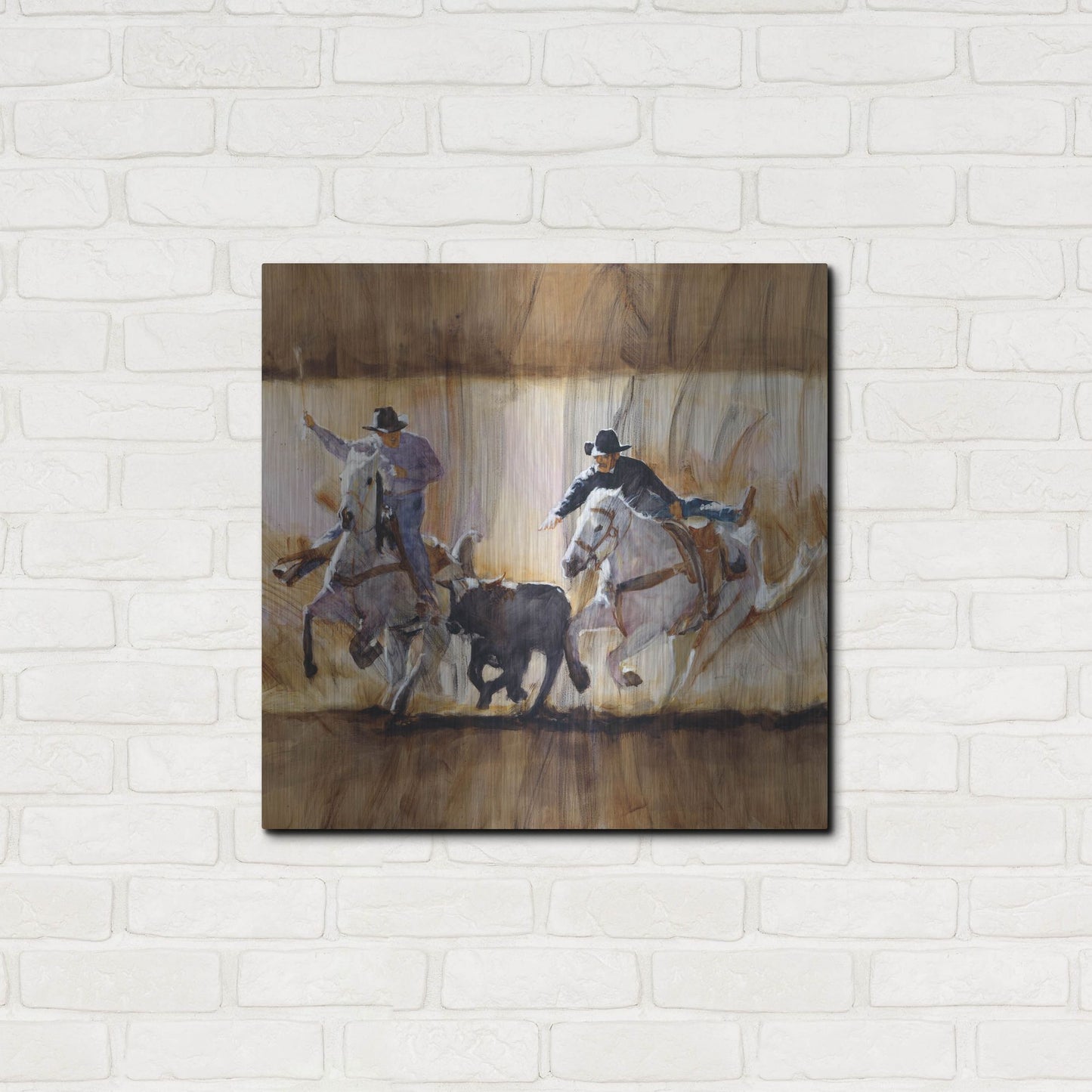 Luxe Metal Art 'Team Work' by J. E. Knauf, Metal Wall Art,24x24