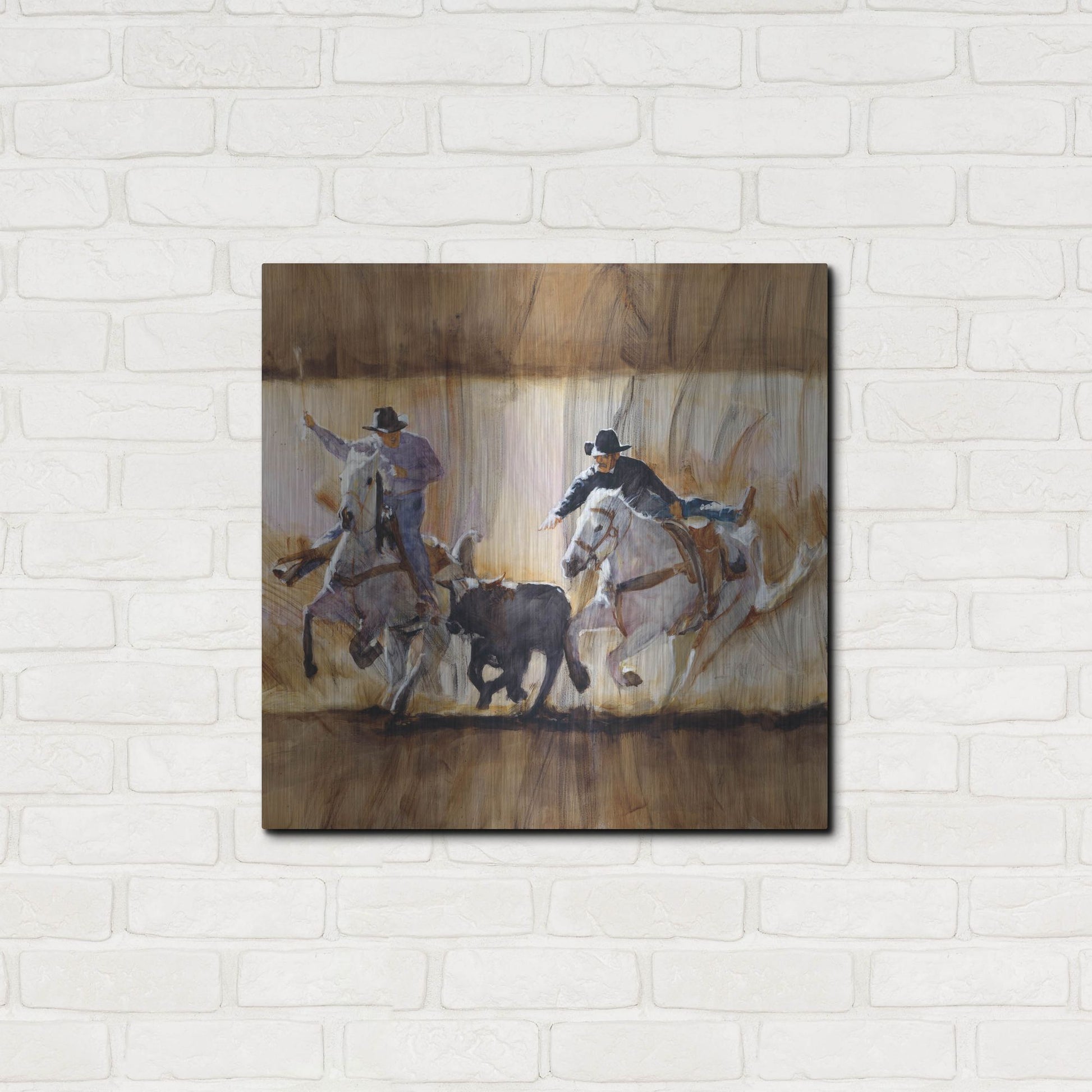 Luxe Metal Art 'Team Work' by J. E. Knauf, Metal Wall Art,24x24