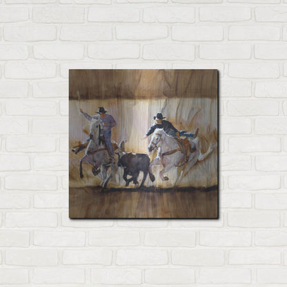 Luxe Metal Art 'Team Work' by J. E. Knauf, Metal Wall Art,24x24