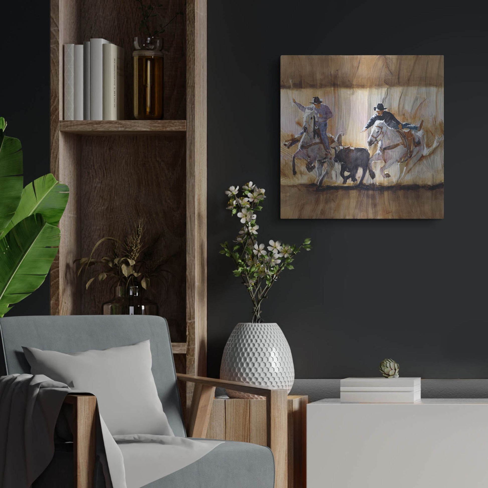 Luxe Metal Art 'Team Work' by J. E. Knauf, Metal Wall Art,24x24