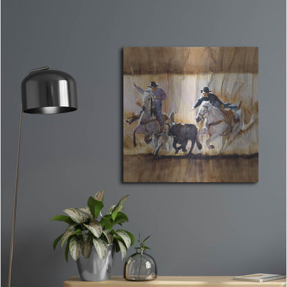 Luxe Metal Art 'Team Work' by J. E. Knauf, Metal Wall Art,24x24