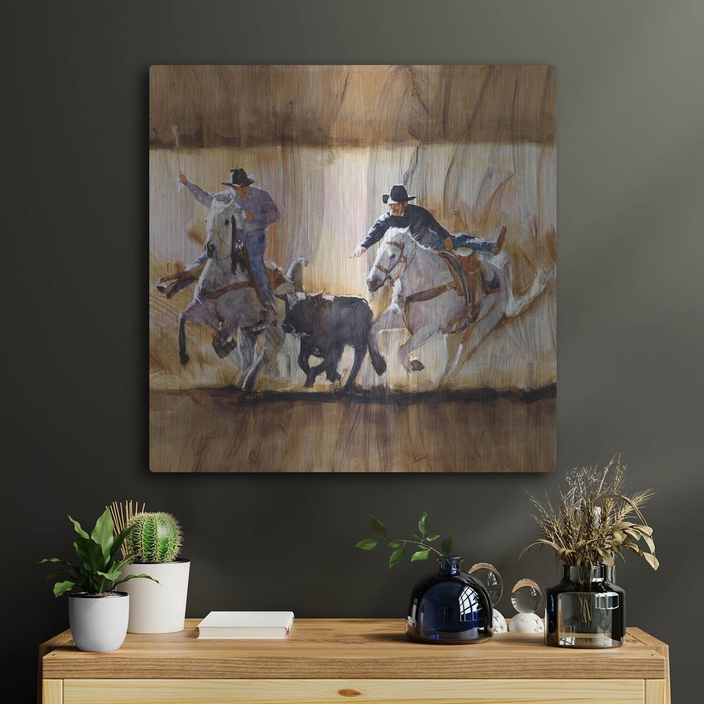 Luxe Metal Art 'Team Work' by J. E. Knauf, Metal Wall Art,24x24