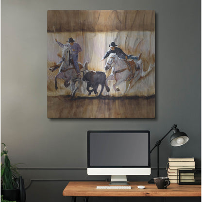 Luxe Metal Art 'Team Work' by J. E. Knauf, Metal Wall Art,36x36