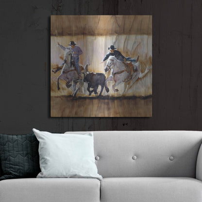 Luxe Metal Art 'Team Work' by J. E. Knauf, Metal Wall Art,36x36