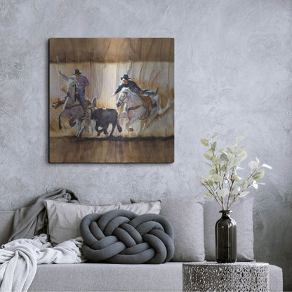 Luxe Metal Art 'Team Work' by J. E. Knauf, Metal Wall Art,36x36