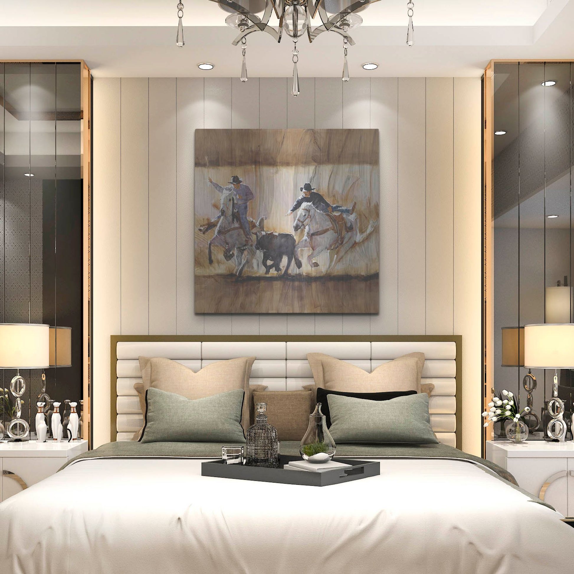 Luxe Metal Art 'Team Work' by J. E. Knauf, Metal Wall Art,36x36