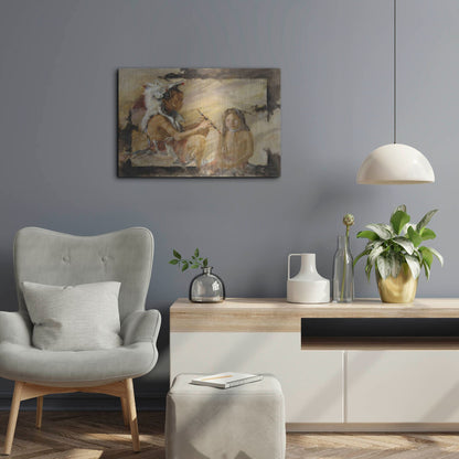Luxe Metal Art 'J J & Wapila On The Cheyenne' by J. E. Knauf, Metal Wall Art,24x16