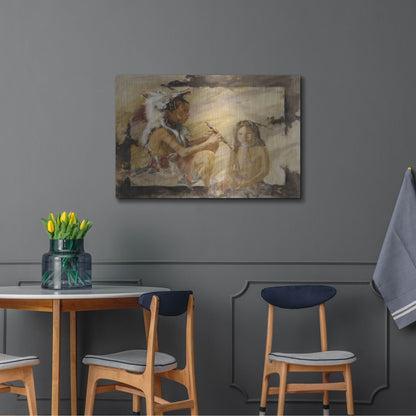 Luxe Metal Art 'J J & Wapila On The Cheyenne' by J. E. Knauf, Metal Wall Art,36x24