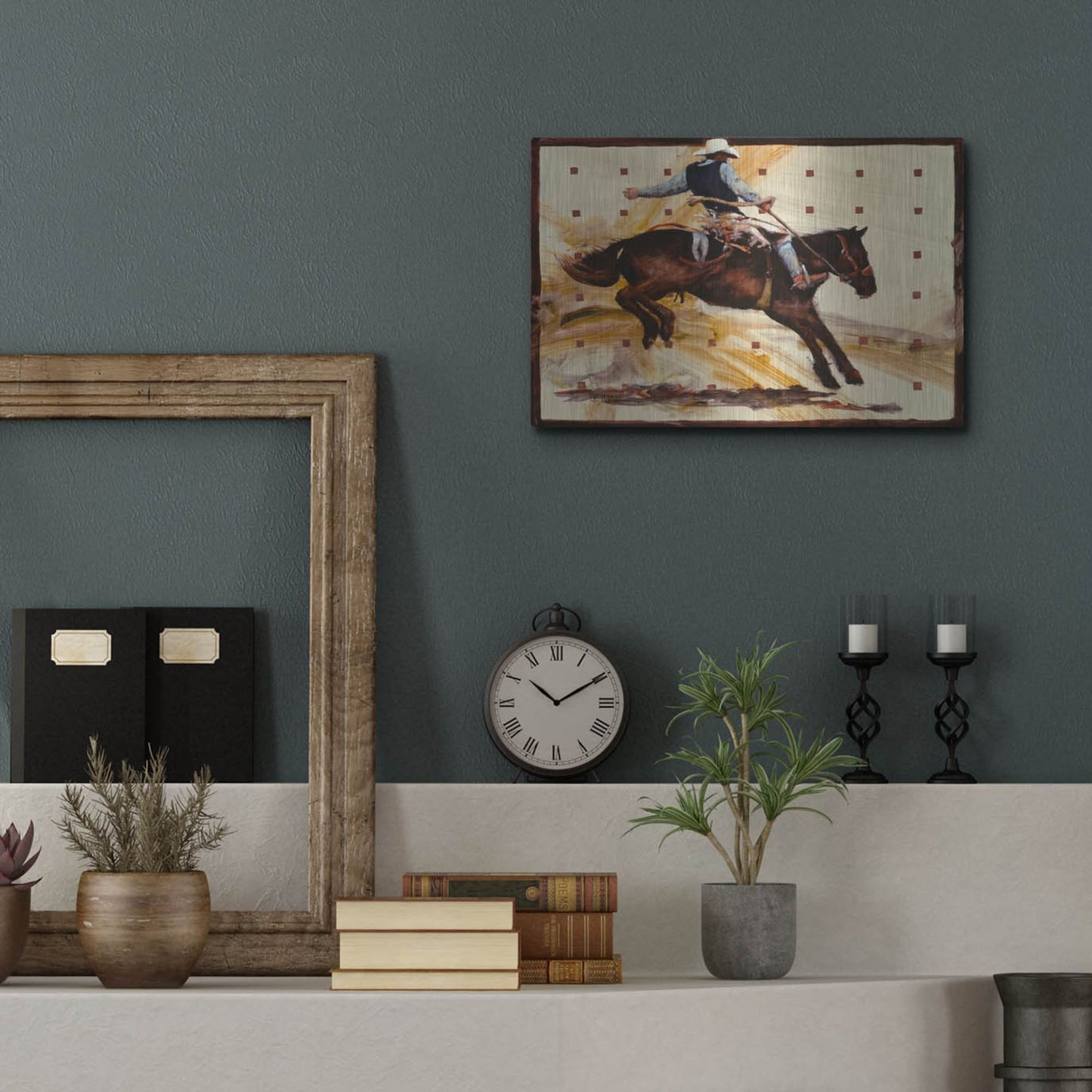 Luxe Metal Art 'Jumpin Jack' by J. E. Knauf, Metal Wall Art,16x12