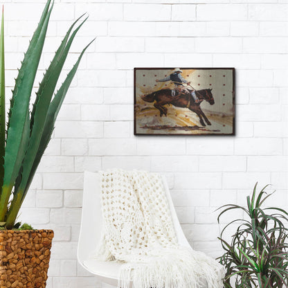 Luxe Metal Art 'Jumpin Jack' by J. E. Knauf, Metal Wall Art,16x12