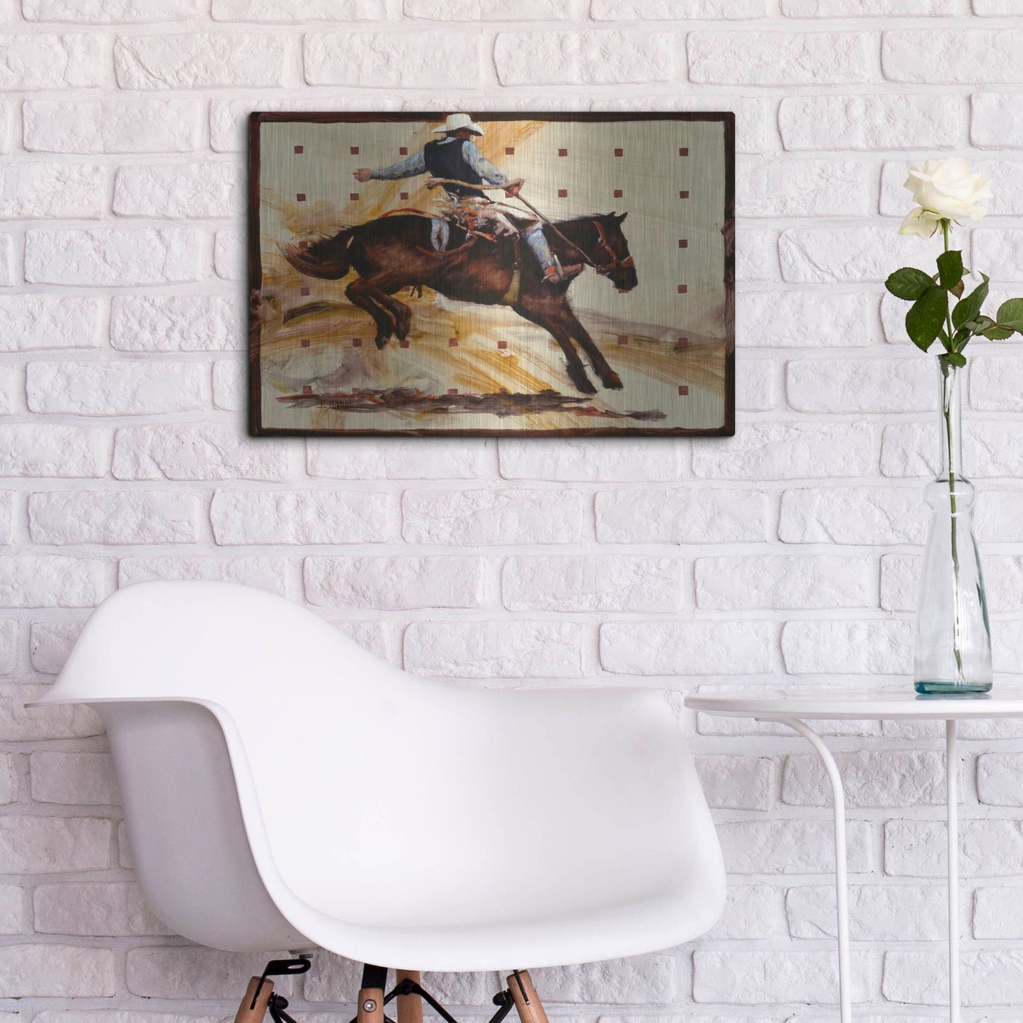 Luxe Metal Art 'Jumpin Jack' by J. E. Knauf, Metal Wall Art,24x16