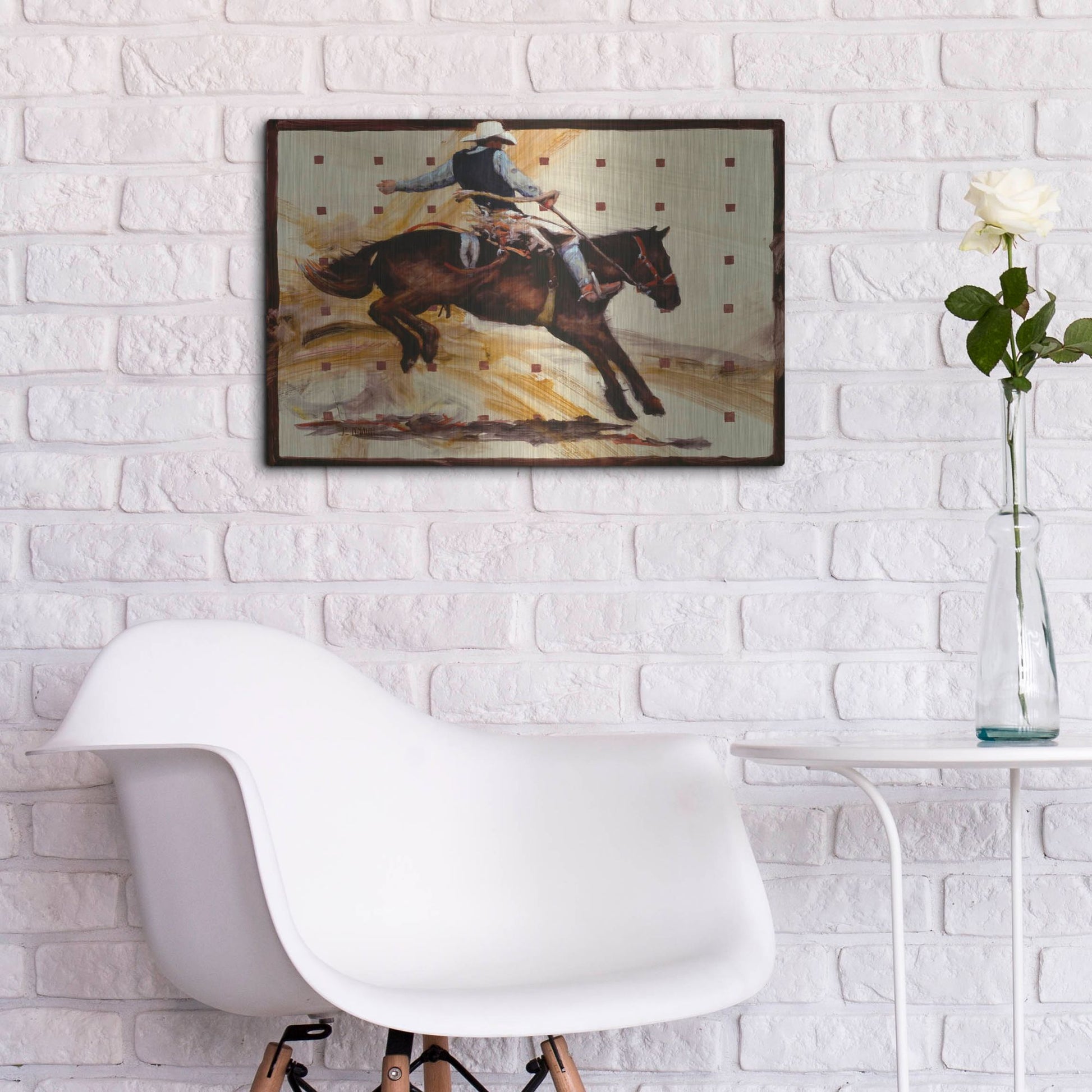 Luxe Metal Art 'Jumpin Jack' by J. E. Knauf, Metal Wall Art,24x16