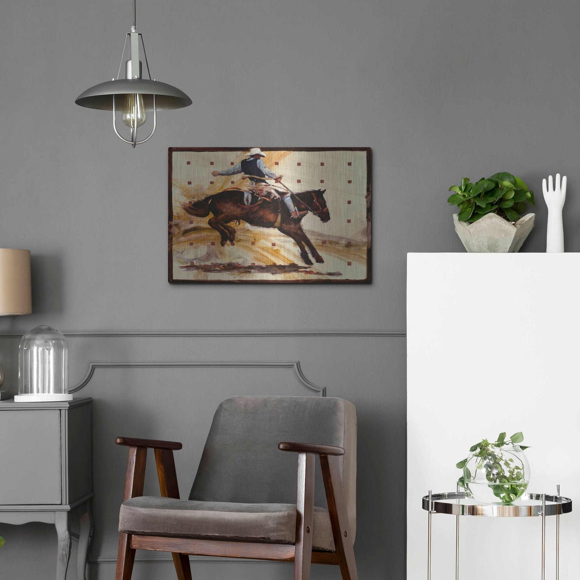 Luxe Metal Art 'Jumpin Jack' by J. E. Knauf, Metal Wall Art,24x16