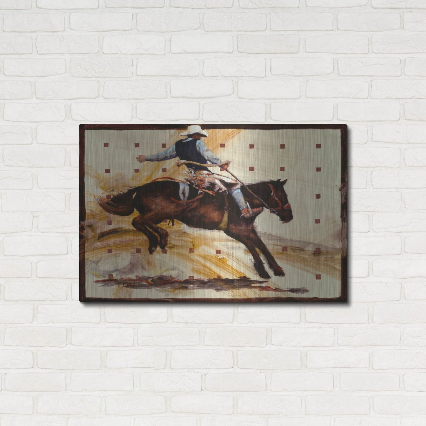 Luxe Metal Art 'Jumpin Jack' by J. E. Knauf, Metal Wall Art,36x24