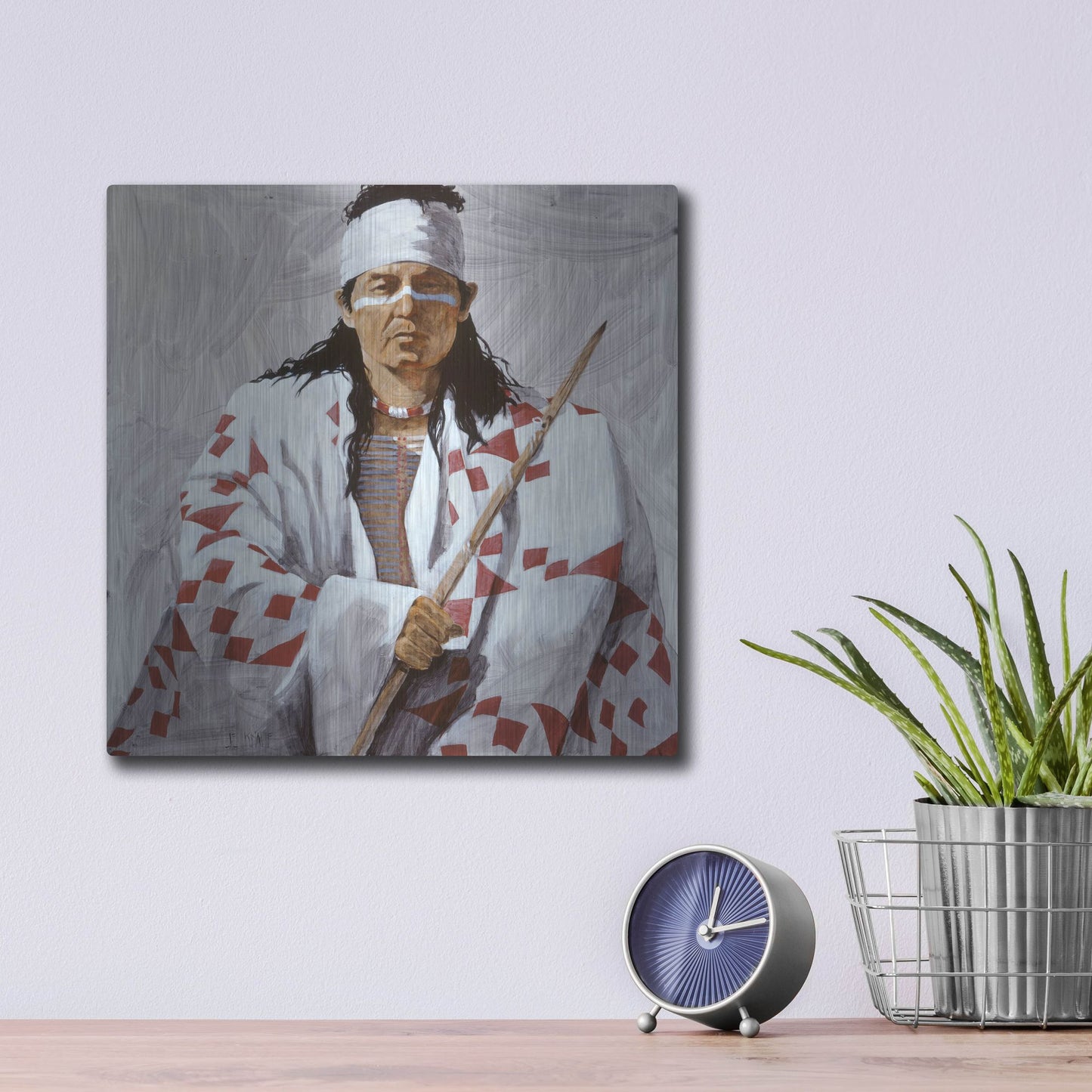 Luxe Metal Art 'Allie 2' by J. E. Knauf, Metal Wall Art,12x12