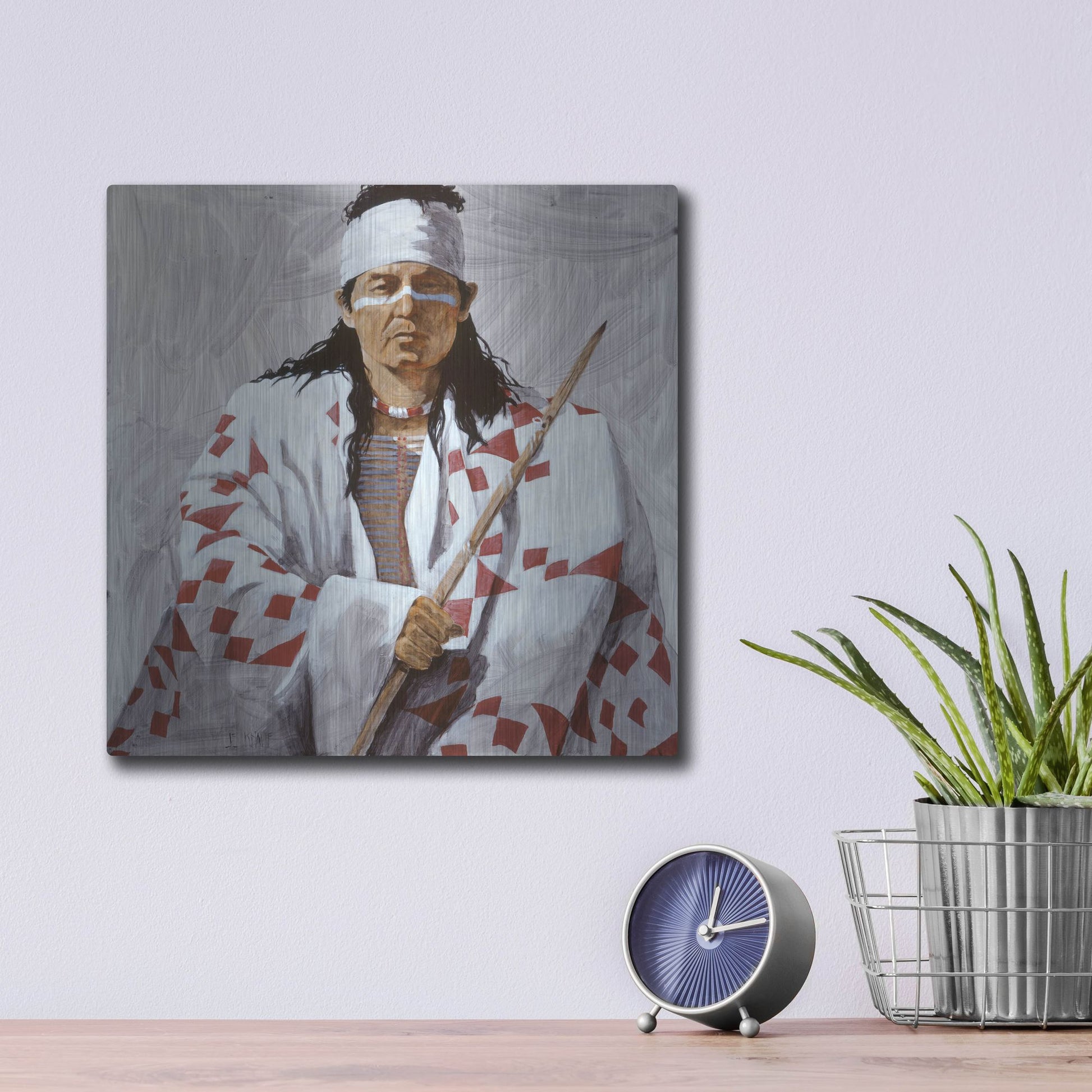 Luxe Metal Art 'Allie 2' by J. E. Knauf, Metal Wall Art,12x12