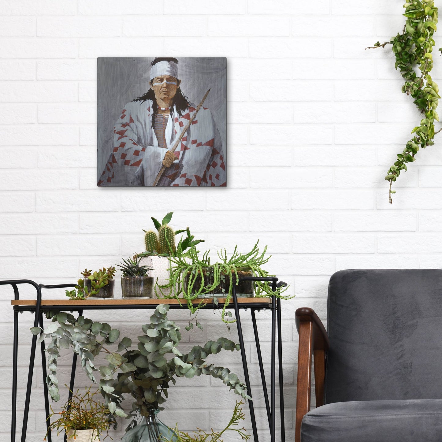 Luxe Metal Art 'Allie 2' by J. E. Knauf, Metal Wall Art,12x12