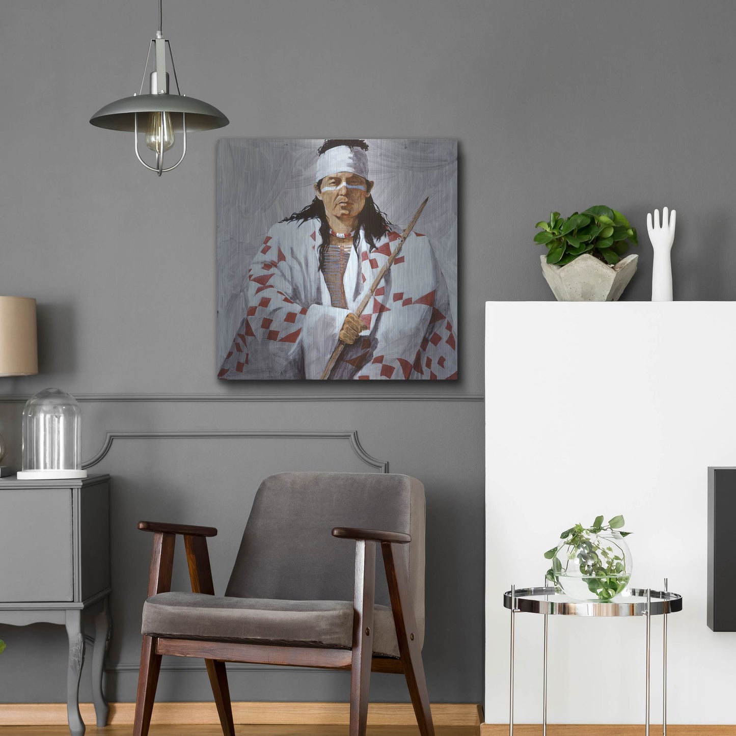 Luxe Metal Art 'Allie 2' by J. E. Knauf, Metal Wall Art,24x24