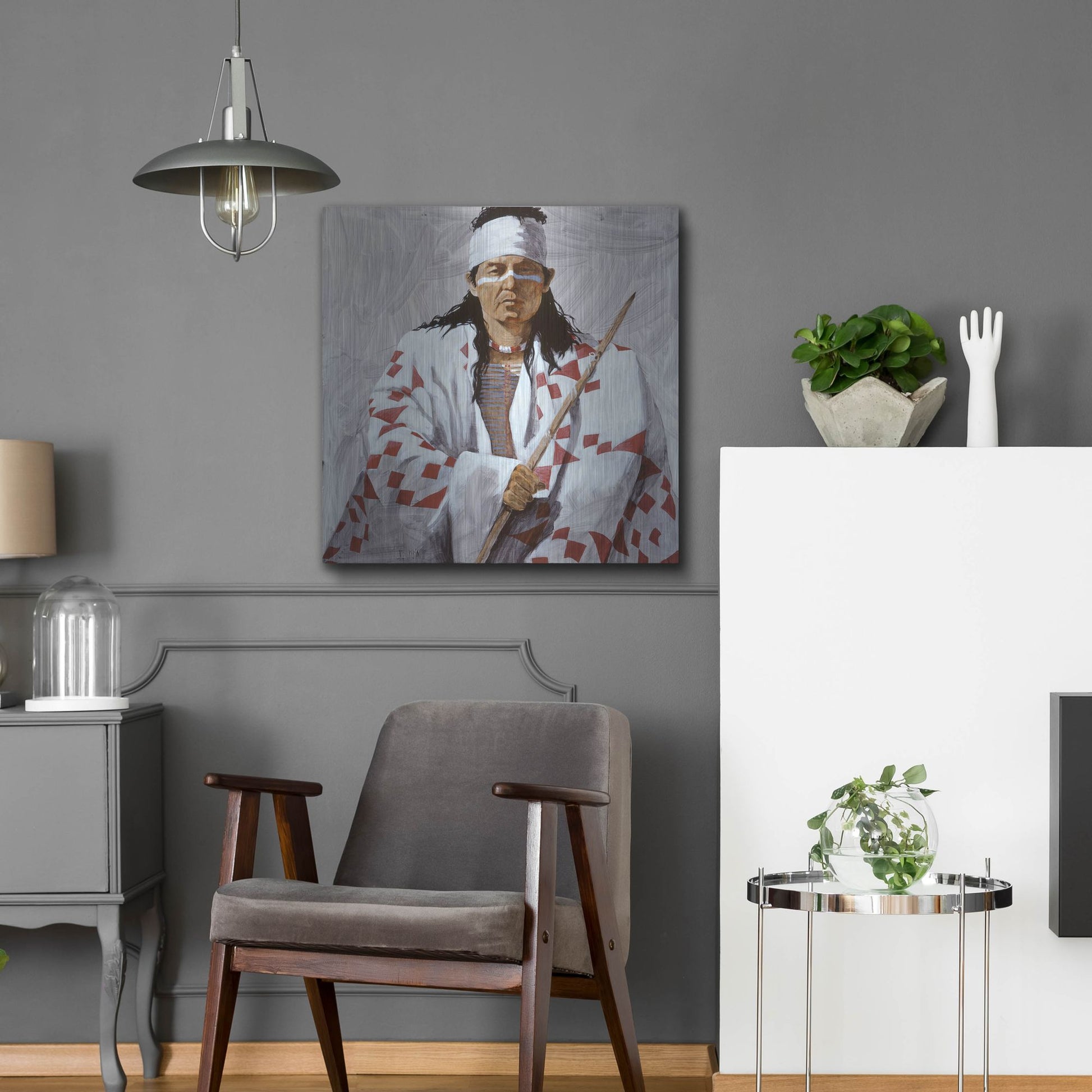 Luxe Metal Art 'Allie 2' by J. E. Knauf, Metal Wall Art,24x24