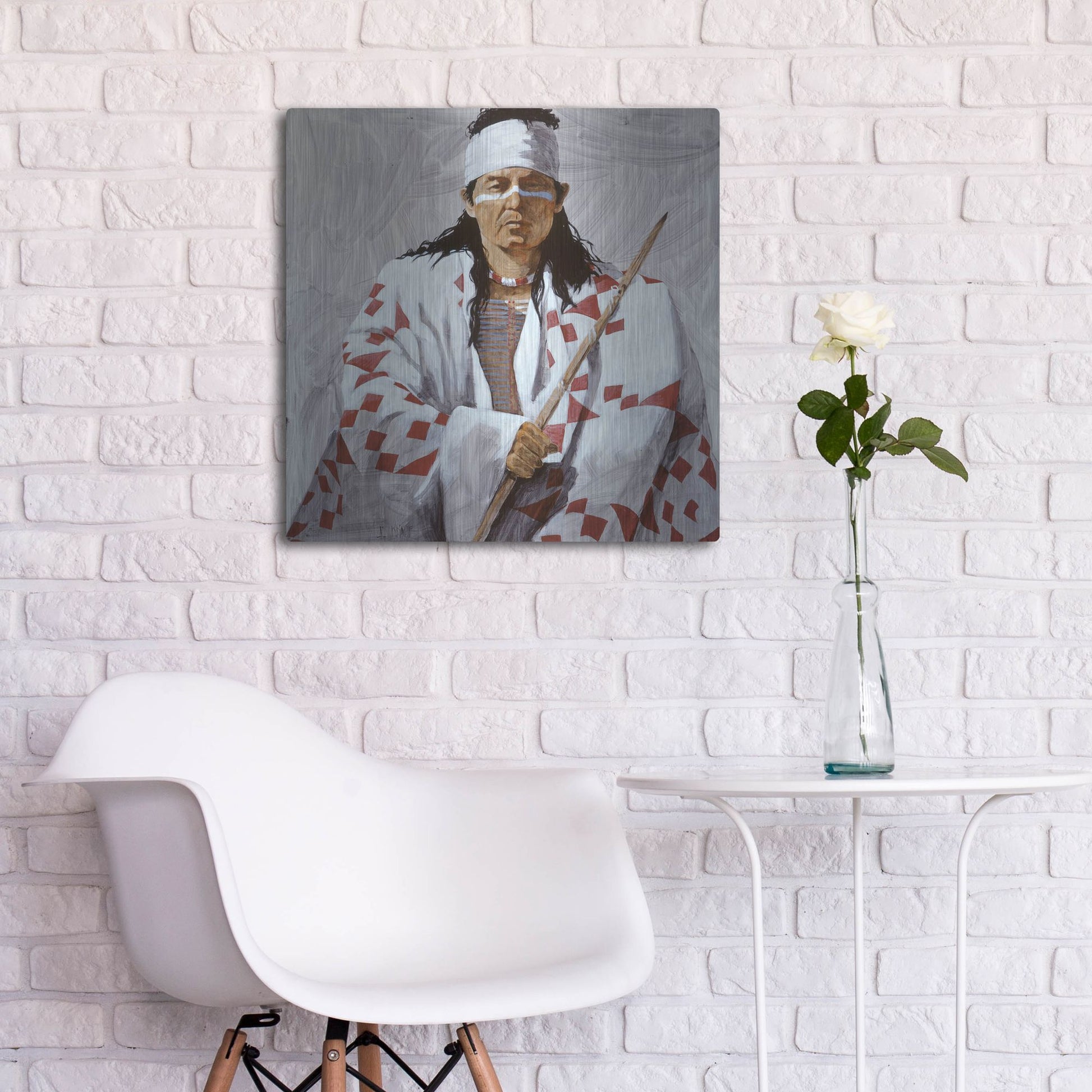 Luxe Metal Art 'Allie 2' by J. E. Knauf, Metal Wall Art,24x24