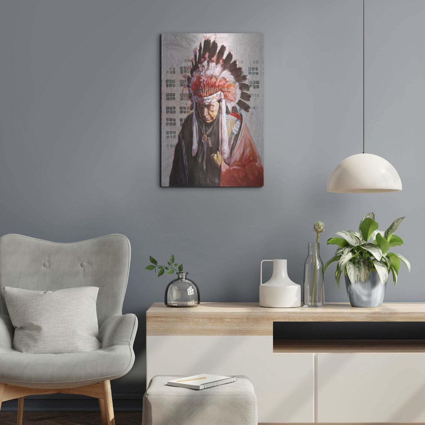 Luxe Metal Art 'Tone-Kei 3' by J. E. Knauf, Metal Wall Art,16x24