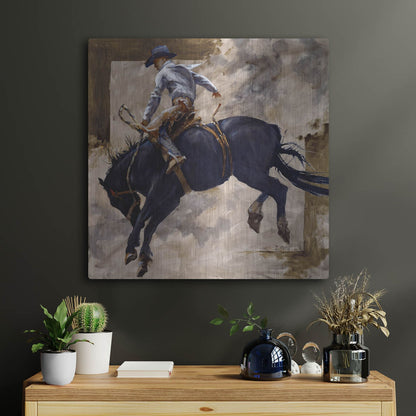 Luxe Metal Art 'Blackie' by J. E. Knauf, Metal Wall Art,24x24