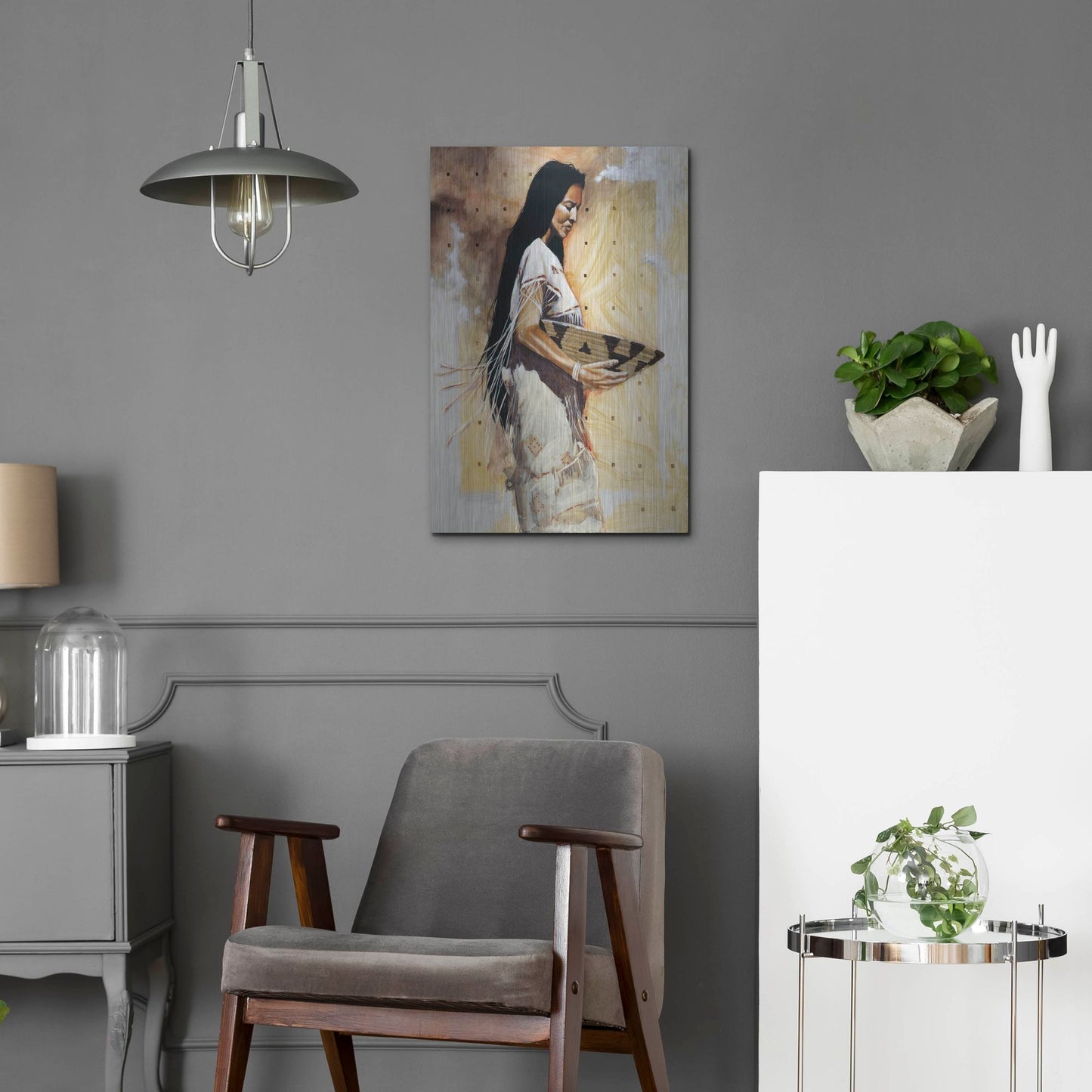 Luxe Metal Art 'Seeking Shade' by J. E. Knauf, Metal Wall Art,16x24