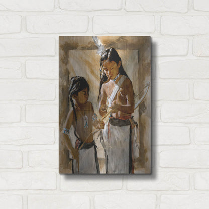 Luxe Metal Art 'Little Brothers' by J. E. Knauf, Metal Wall Art,12x16