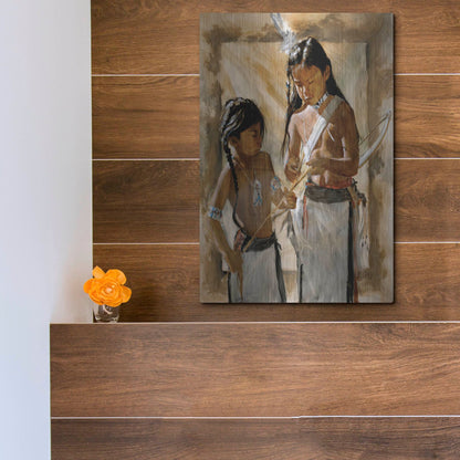 Luxe Metal Art 'Little Brothers' by J. E. Knauf, Metal Wall Art,12x16