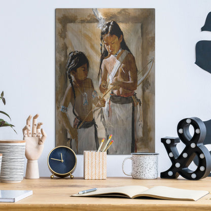 Luxe Metal Art 'Little Brothers' by J. E. Knauf, Metal Wall Art,12x16