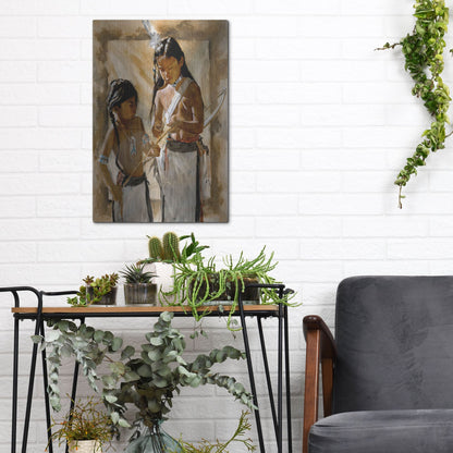 Luxe Metal Art 'Little Brothers' by J. E. Knauf, Metal Wall Art,12x16