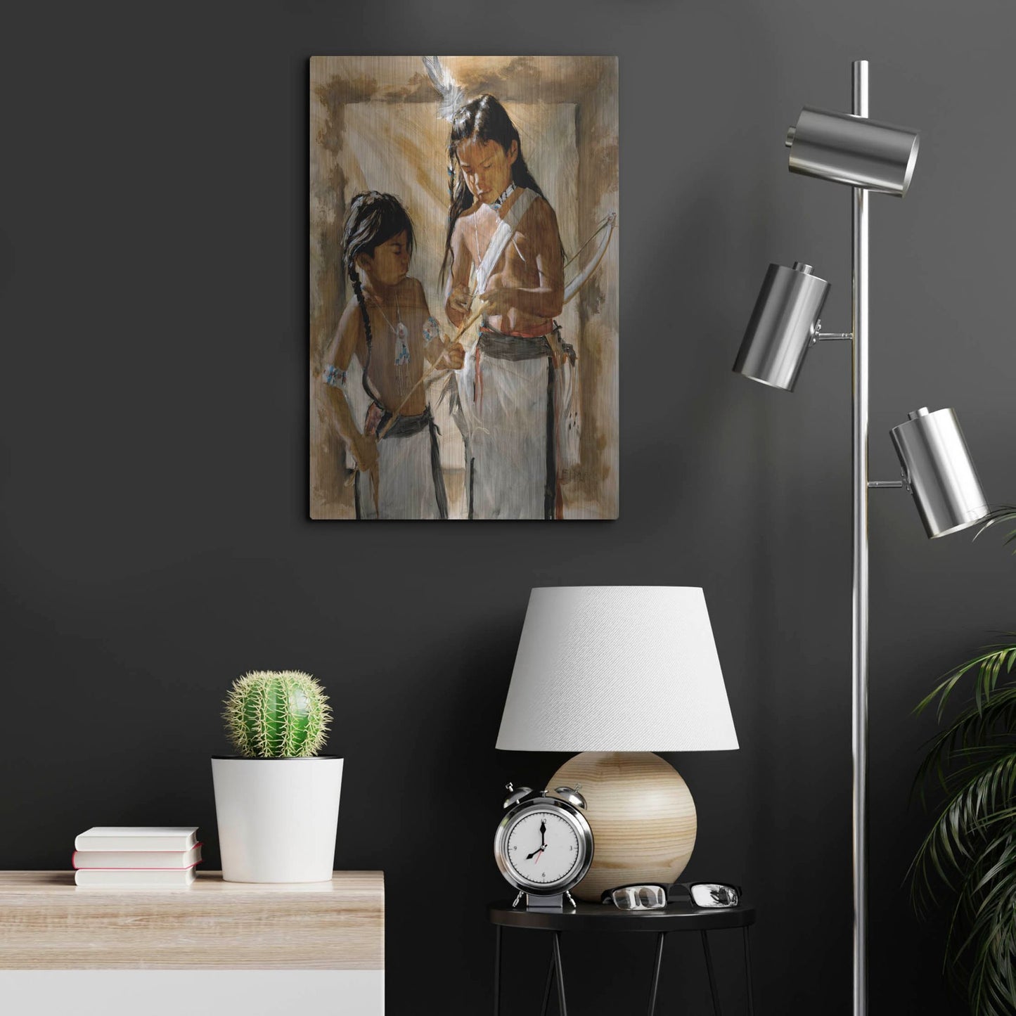 Luxe Metal Art 'Little Brothers' by J. E. Knauf, Metal Wall Art,16x24