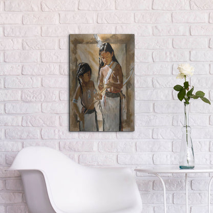 Luxe Metal Art 'Little Brothers' by J. E. Knauf, Metal Wall Art,16x24