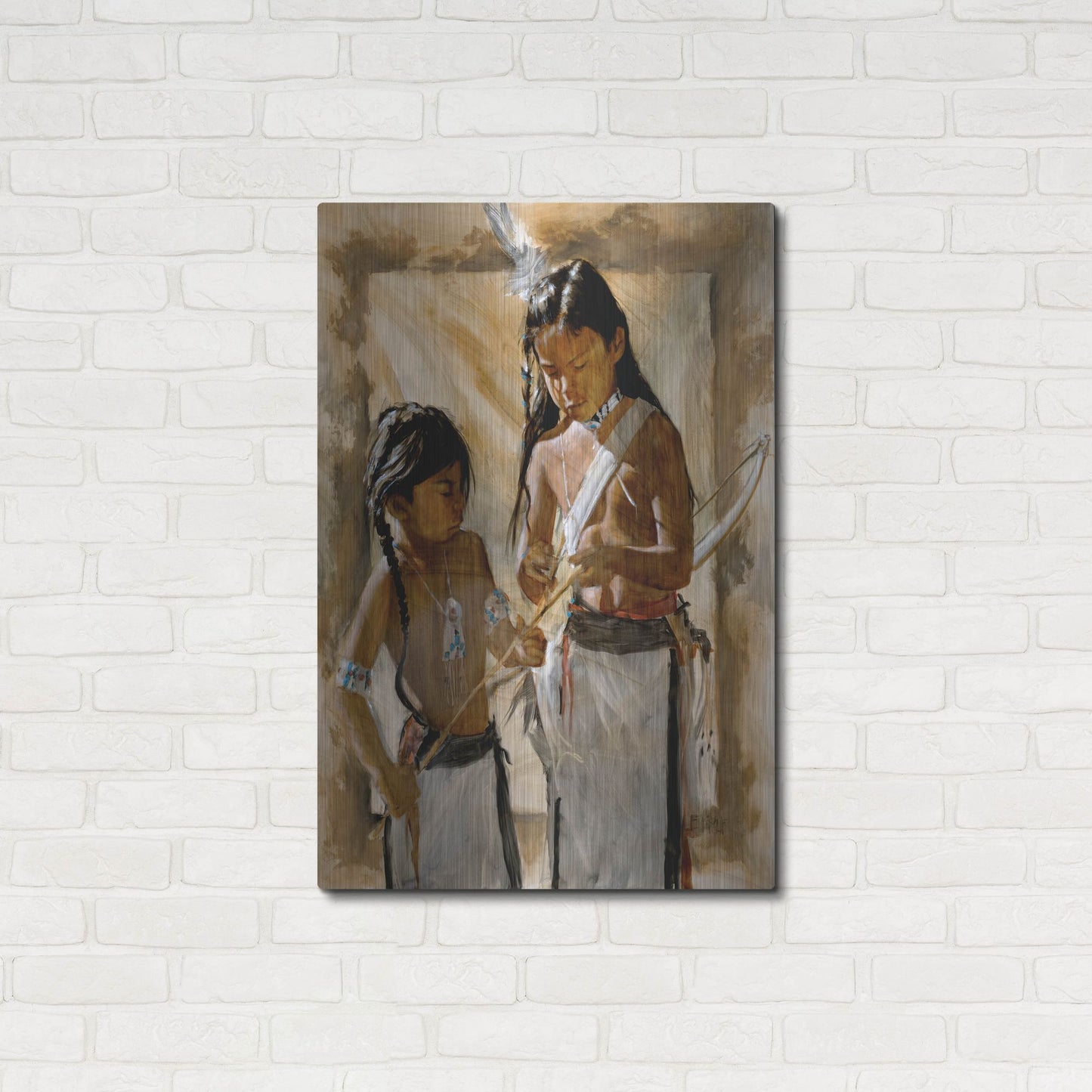 Luxe Metal Art 'Little Brothers' by J. E. Knauf, Metal Wall Art,24x36
