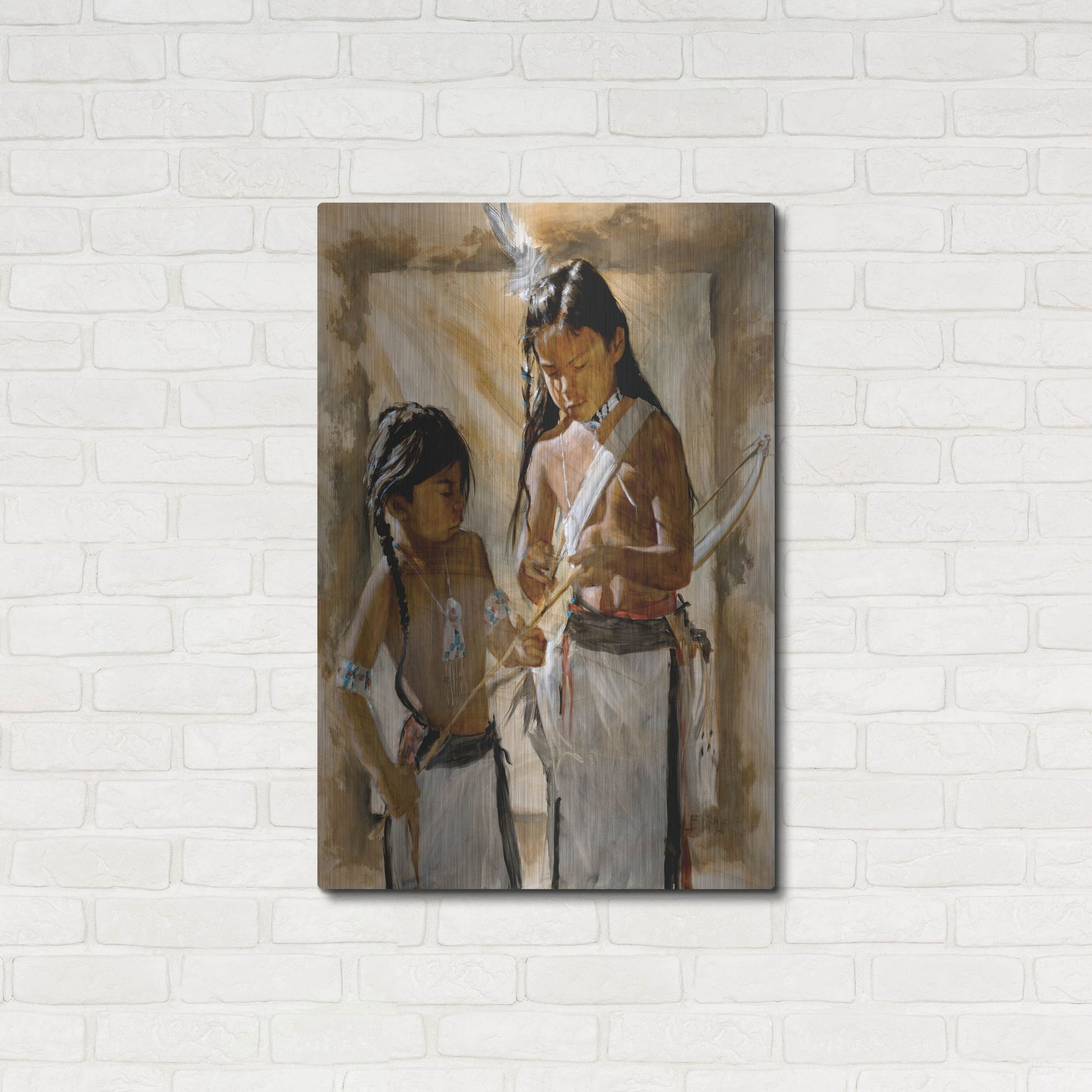 Luxe Metal Art 'Little Brothers' by J. E. Knauf, Metal Wall Art,24x36