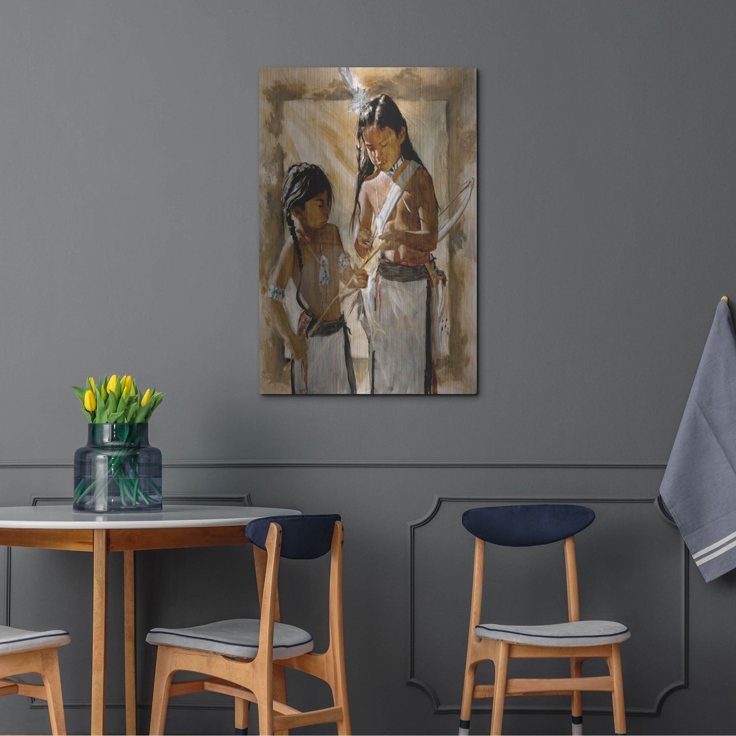 Luxe Metal Art 'Little Brothers' by J. E. Knauf, Metal Wall Art,24x36