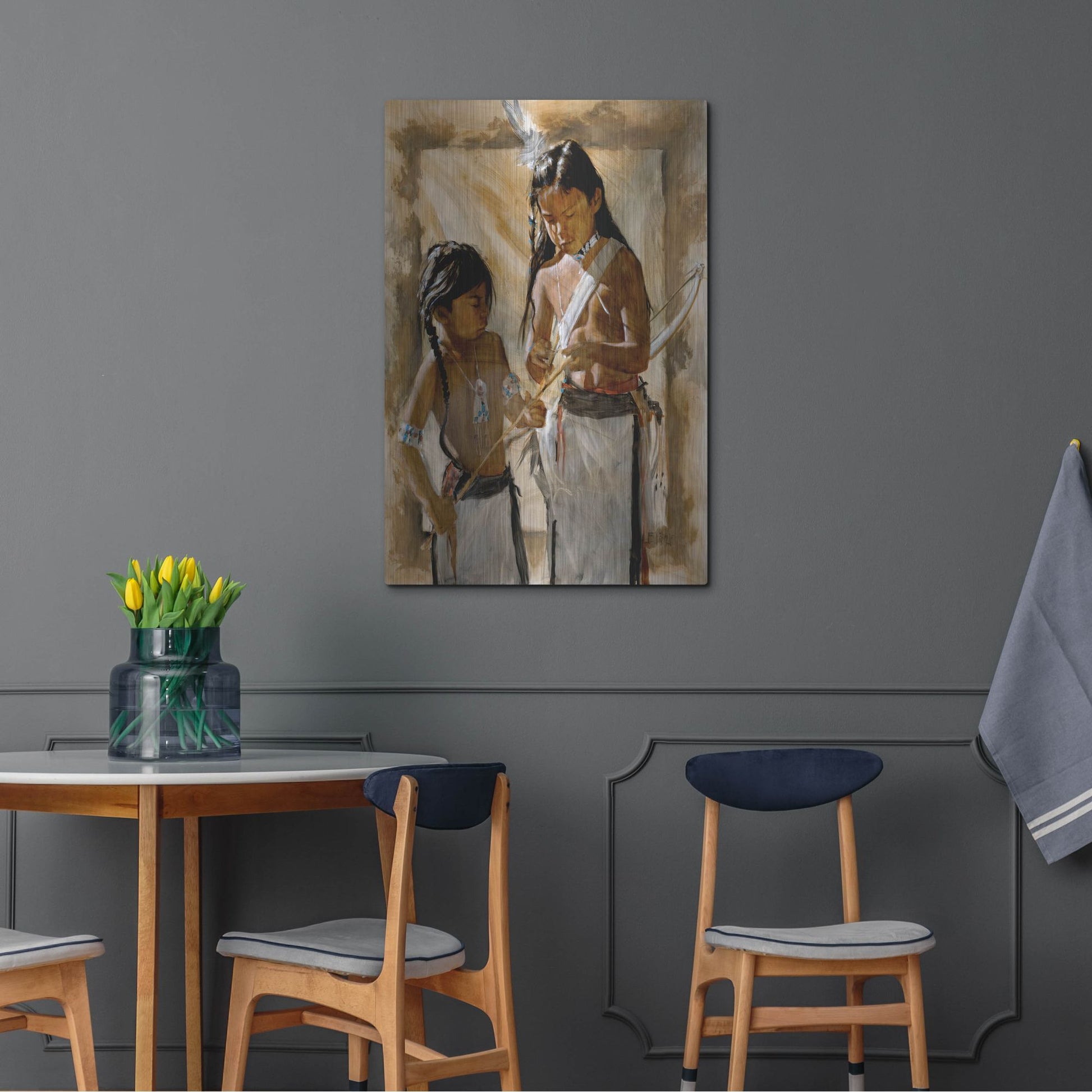 Luxe Metal Art 'Little Brothers' by J. E. Knauf, Metal Wall Art,24x36