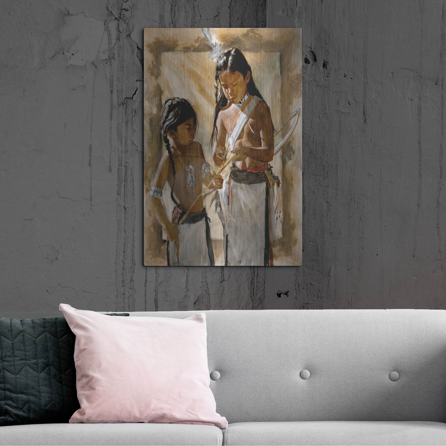 Luxe Metal Art 'Little Brothers' by J. E. Knauf, Metal Wall Art,24x36