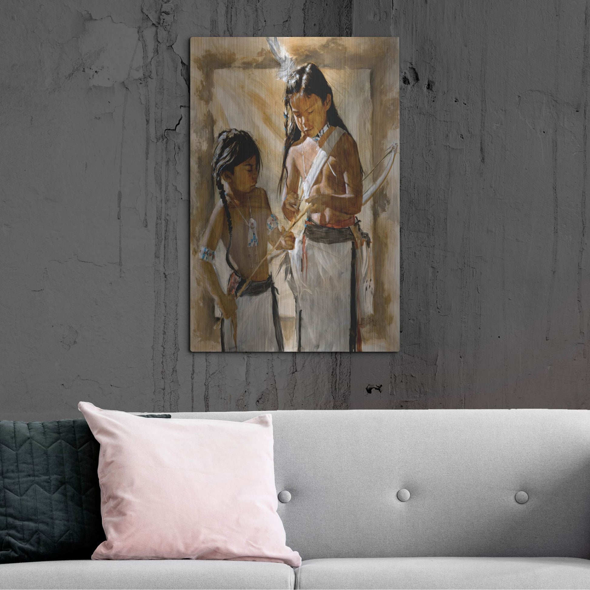 Luxe Metal Art 'Little Brothers' by J. E. Knauf, Metal Wall Art,24x36