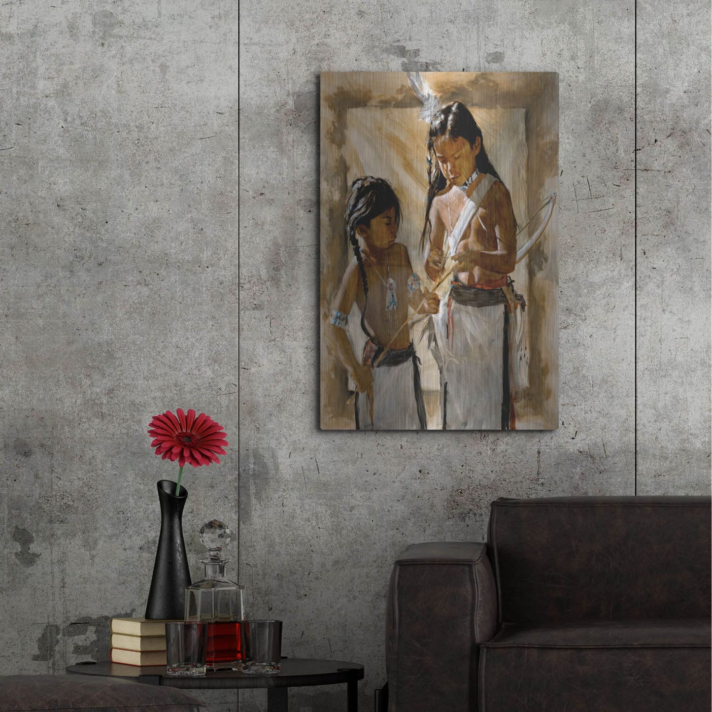 Luxe Metal Art 'Little Brothers' by J. E. Knauf, Metal Wall Art,24x36