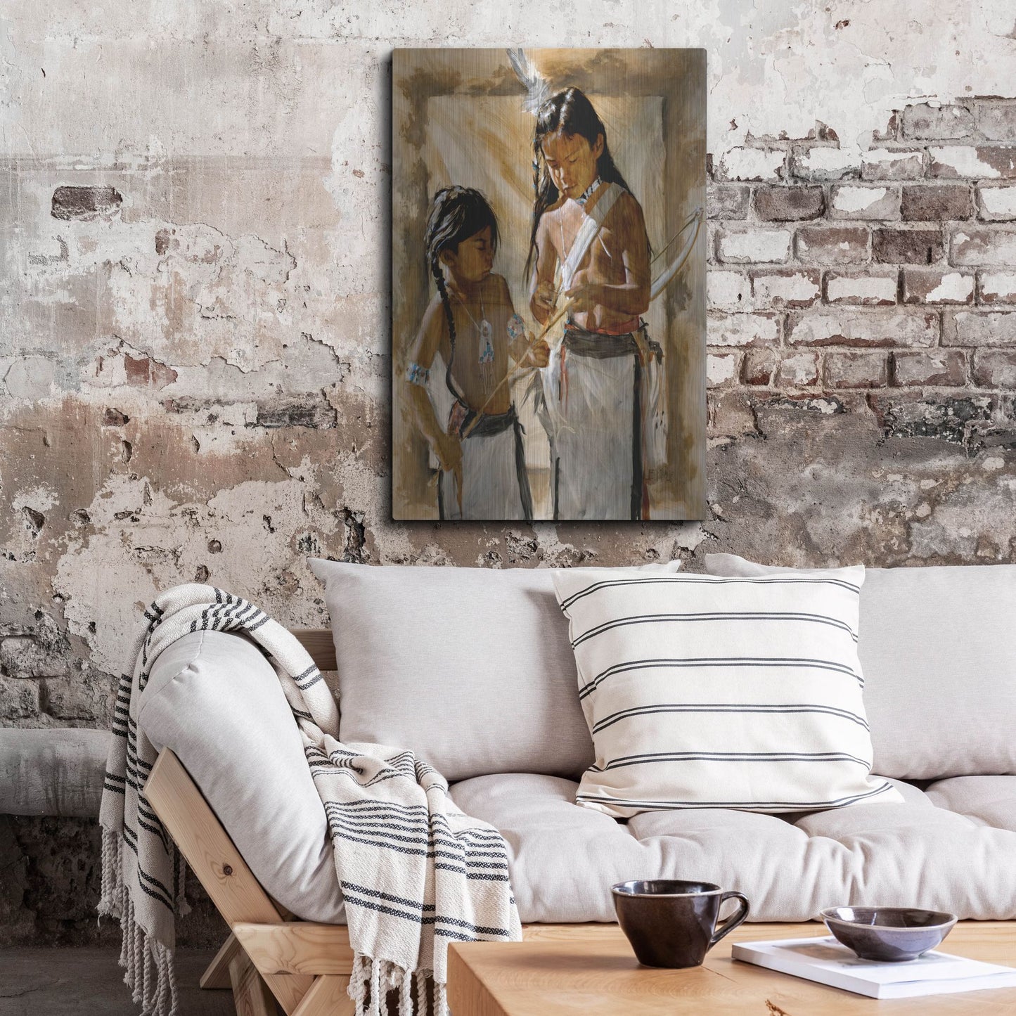 Luxe Metal Art 'Little Brothers' by J. E. Knauf, Metal Wall Art,24x36