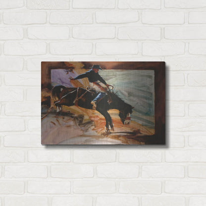 Luxe Metal Art 'Just Ridin'' by J. E. Knauf, Metal Wall Art,24x16