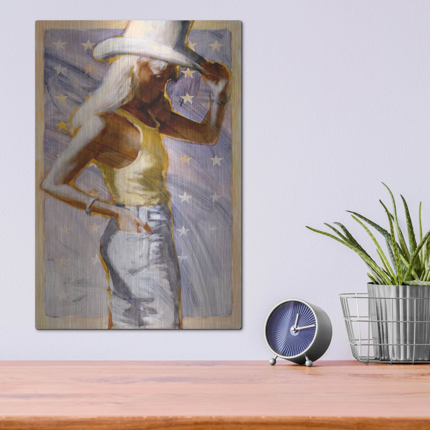 Luxe Metal Art 'Star Field' by J. E. Knauf, Metal Wall Art,12x16