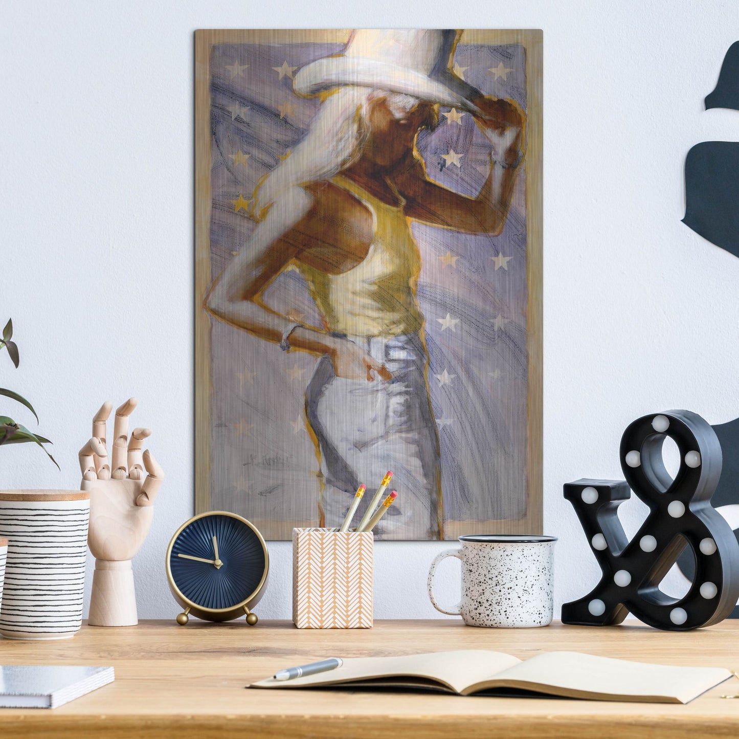 Luxe Metal Art 'Star Field' by J. E. Knauf, Metal Wall Art,12x16