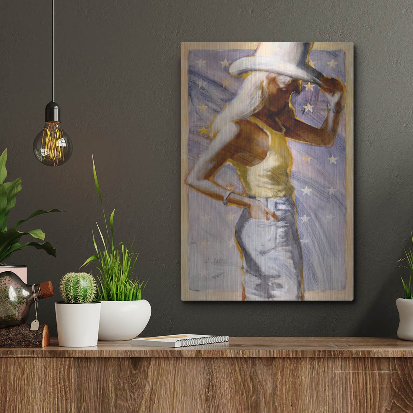 Luxe Metal Art 'Star Field' by J. E. Knauf, Metal Wall Art,12x16