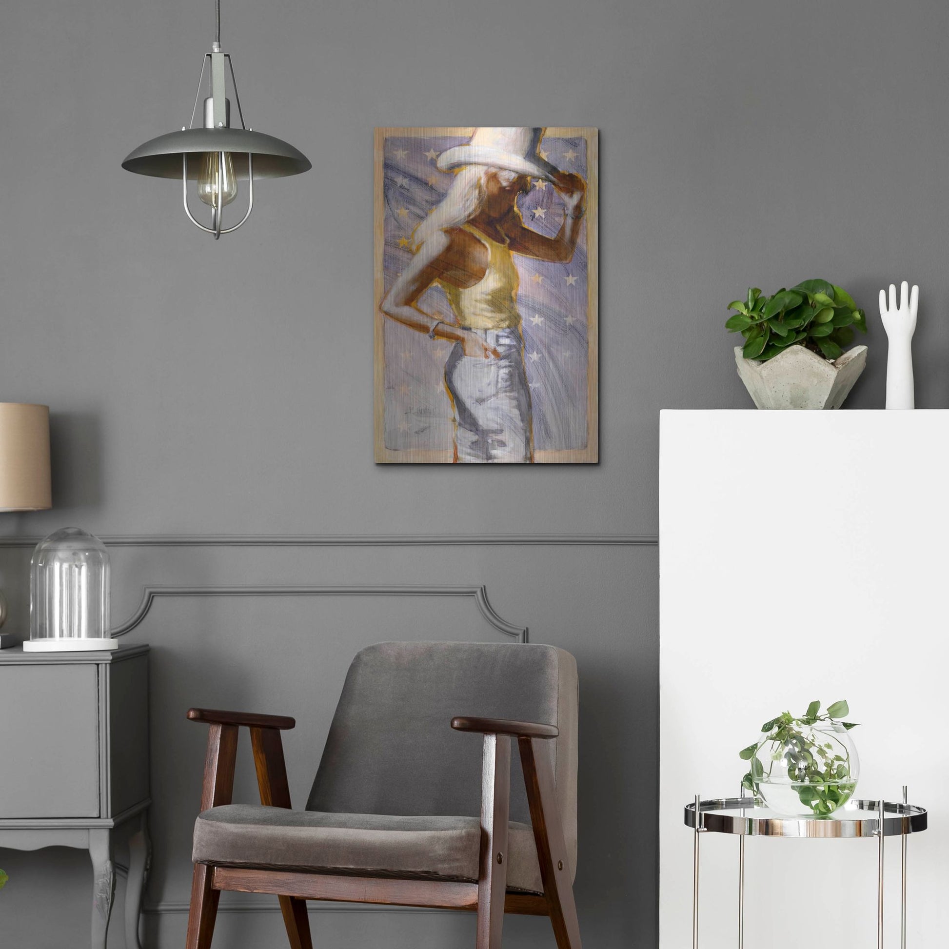 Luxe Metal Art 'Star Field' by J. E. Knauf, Metal Wall Art,16x24