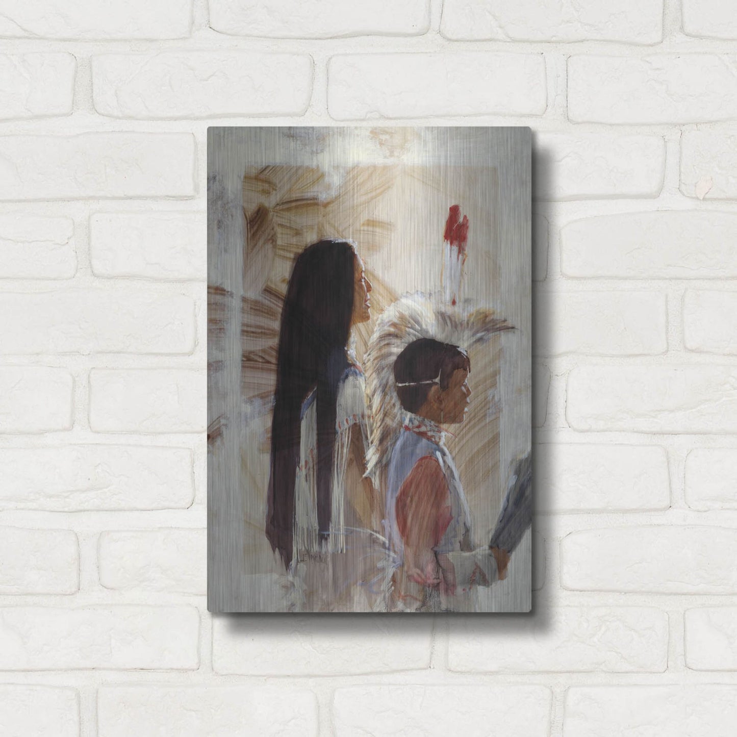 Luxe Metal Art 'At Papago' by J. E. Knauf, Metal Wall Art,12x16